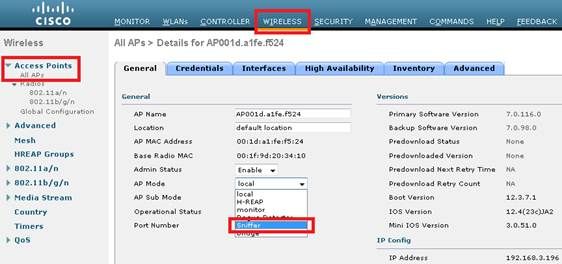 Cisco WLC – Use AP as a Sniffer